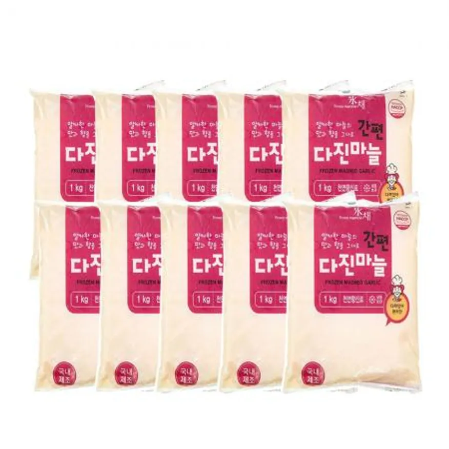 HACCP 냉동국내가공다진마늘1kgx10개 이미지