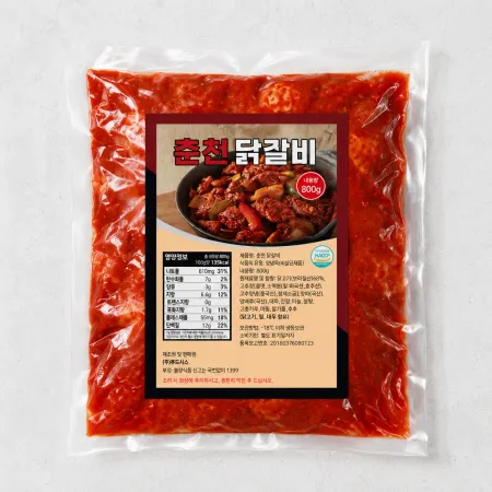 국내산 닭으로 만든 순살 춘천닭갈비 500 x 4팩