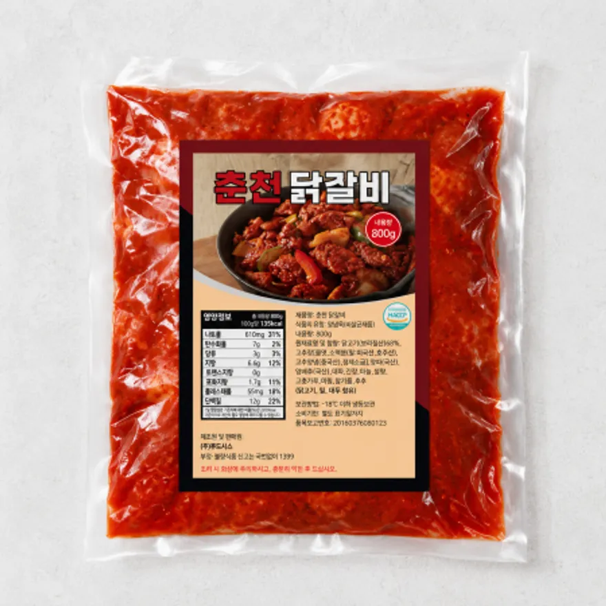 국내산 닭으로 만든 순살 춘천닭갈비 500 x 4팩 이미지