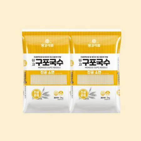 [몽고식품] 몽고구포국수 소면 3kg x 2개