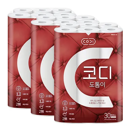 코디 도톰이 화장지 30m 30롤 3개