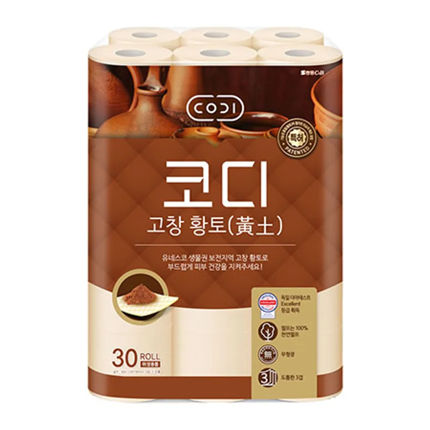 코디 고창 황토 화장지 30m 30롤 1개 이미지