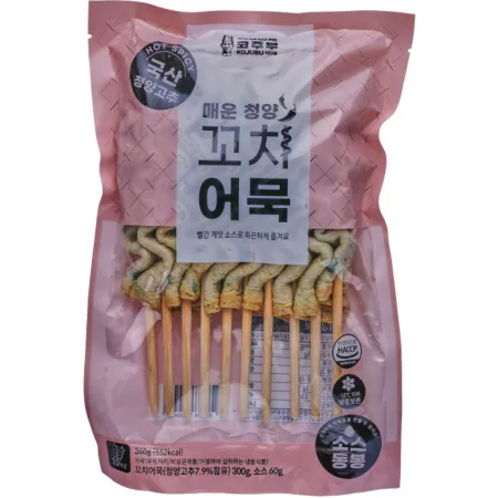 [한정수량 특가] 매운청양 꼬치어묵 360g(10개입 + 소스) 코주부