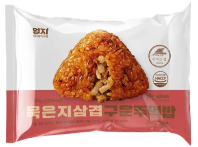 엄지 묵은지삼겹 구운주먹밥 100g (냉동)