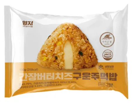 엄지 간장버터치즈 구운주먹밥 100g (냉동)