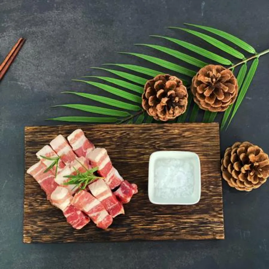 삼겹살 200g 절단 염지 소분 찌개용 구이용 업소용 가정용 이미지