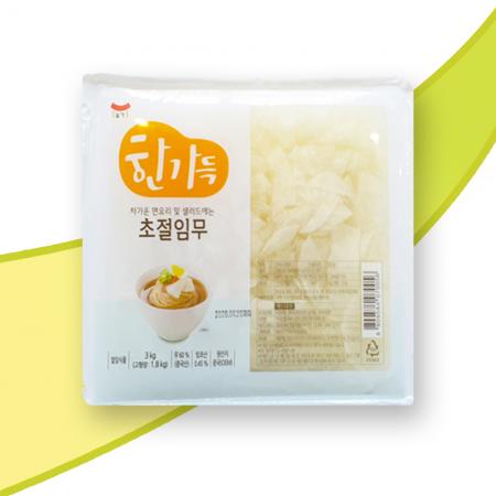 일미 한가득 초절임무 3kg x 4개(국내산 무) 절임무 무절임 슬라이스 절단