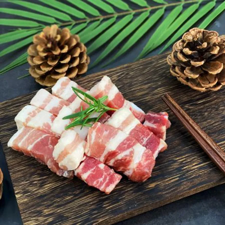 삼겹살 200g 절단 염지 소분 찌개용 구이용 업소용 가정용 이미지