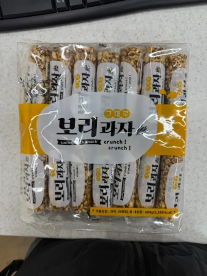 그대로 보리과자 400g 28봉입 건강 간식 이미지