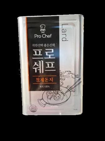 프로쉐프 정제돈지 돼지기름 라드유 라드 돈지100% 13kg