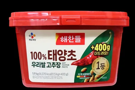 해찬들 100% 태양초 우리 쌀 고추장 1.9kg (1.5kg+400g)