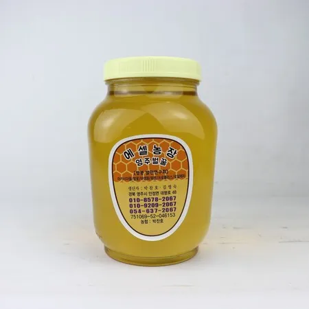 박찬호 생산 국산 아카시아꿀 2.4kg / 에셀농장 영주벌꿀