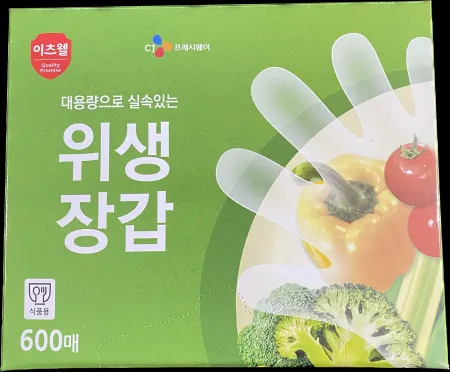 위생장갑 CJ 이츠웰 비닐장갑 일회용 600매
