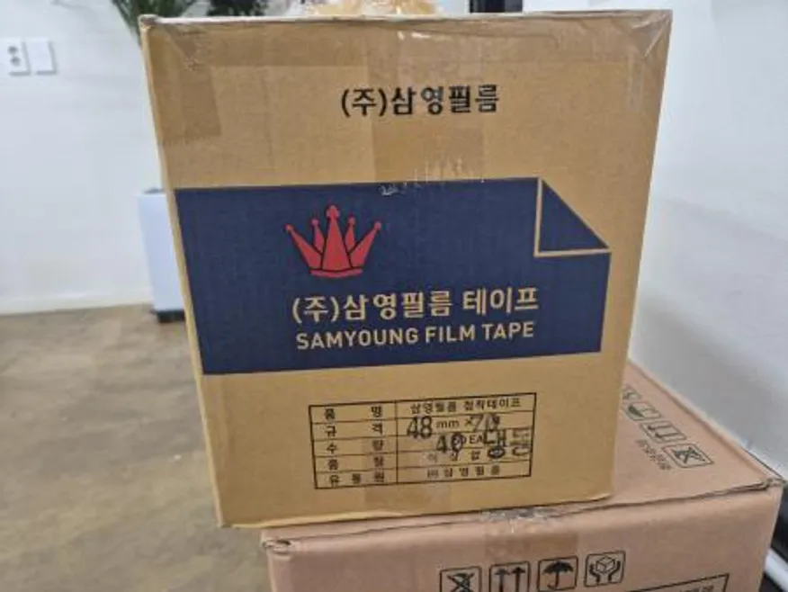 스카치테이프 포장용 OPP 박스테이프 투명 러버타입 48mm x 70m 이미지