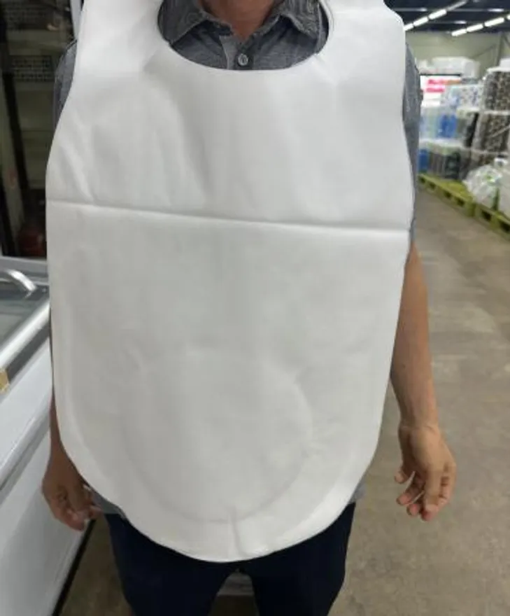 일회용 앞치마 (흰색) 100매 70cm x 38cm 이미지