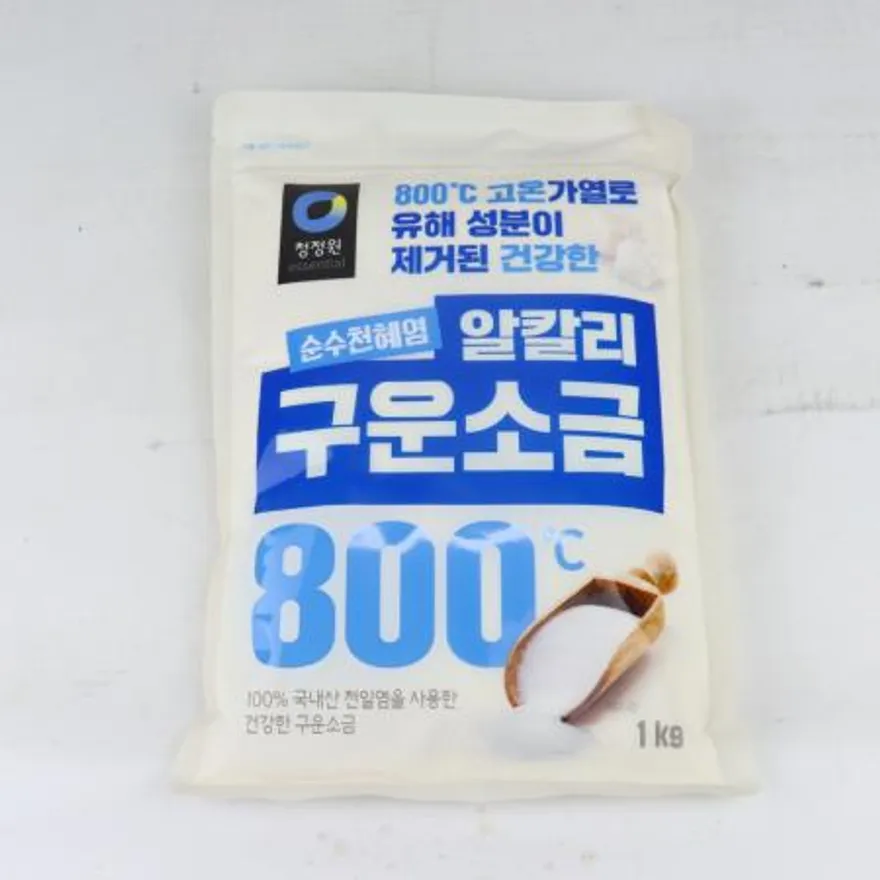 청정원 천일염 구운소금 1kg 이미지