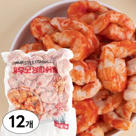 랜시 새우모양 피쉬볼 500g x 12개 - 1박스