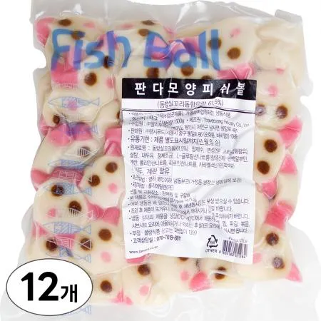 랜시 판다모양 피쉬볼 500g x 12개 - 1박스