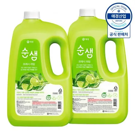 [애경]순샘 프레시 주방세제 라임 3L x2개