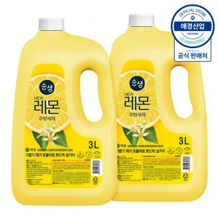 [애경]순샘 프레시 주방세제 레몬 3L x2개