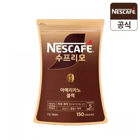 네스카페 수프리모 아메리카노 블랙 파우치 150g