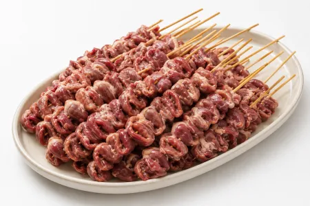 (냉동) 염통꼬치 1KG(팩,4구50꼬치) - 국내산