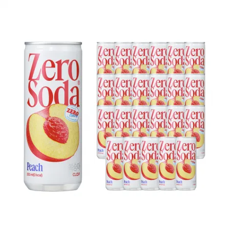 클룹 제로소다 복숭아 250ml, 24개입, 1박스