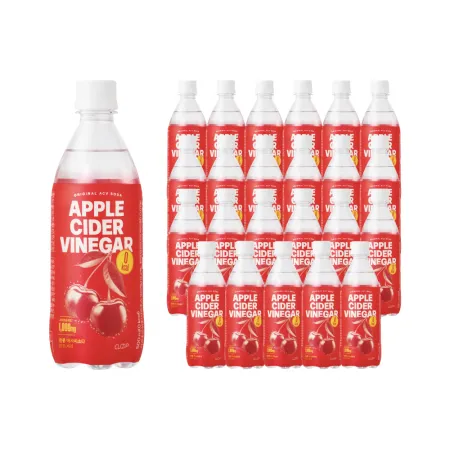 클룹 애사비소다 타트체리 제로 탄산음료 500ml, 24개입, 1박스