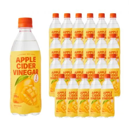 클룹 애사비소다 망고 제로 탄산음료 500ml, 24개입, 1박스