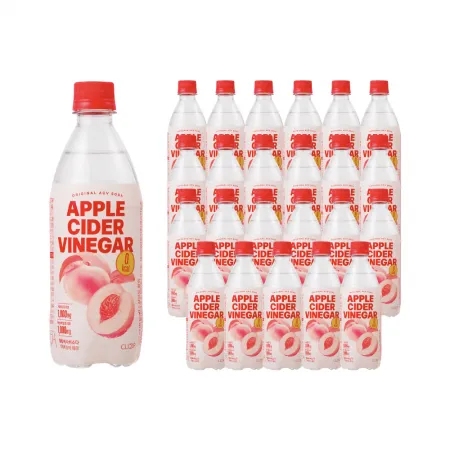 클룹 애사비소다 신비복숭아 제로 탄산음료 500ml, 24개입, 1박스