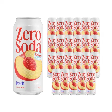 클룹 제로소다 복숭아 500ml, 24개입, 1박