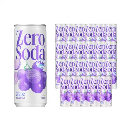 클룹 제로소다 포도 250ml, 24개입, 1박스