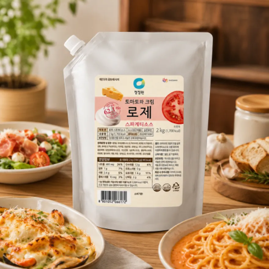 청정원 대용량 로제 스파게티소스 2kg 이미지