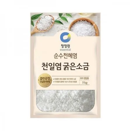 청정원 대용량 천일염 굵은소금 5kg 이미지