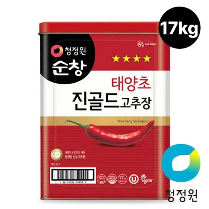 청정원 대용량 순창 진고추장 골드 17kg 이미지