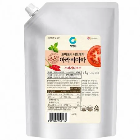 청정원 대용량 아라비아따 스파게티소스 2kg 이미지