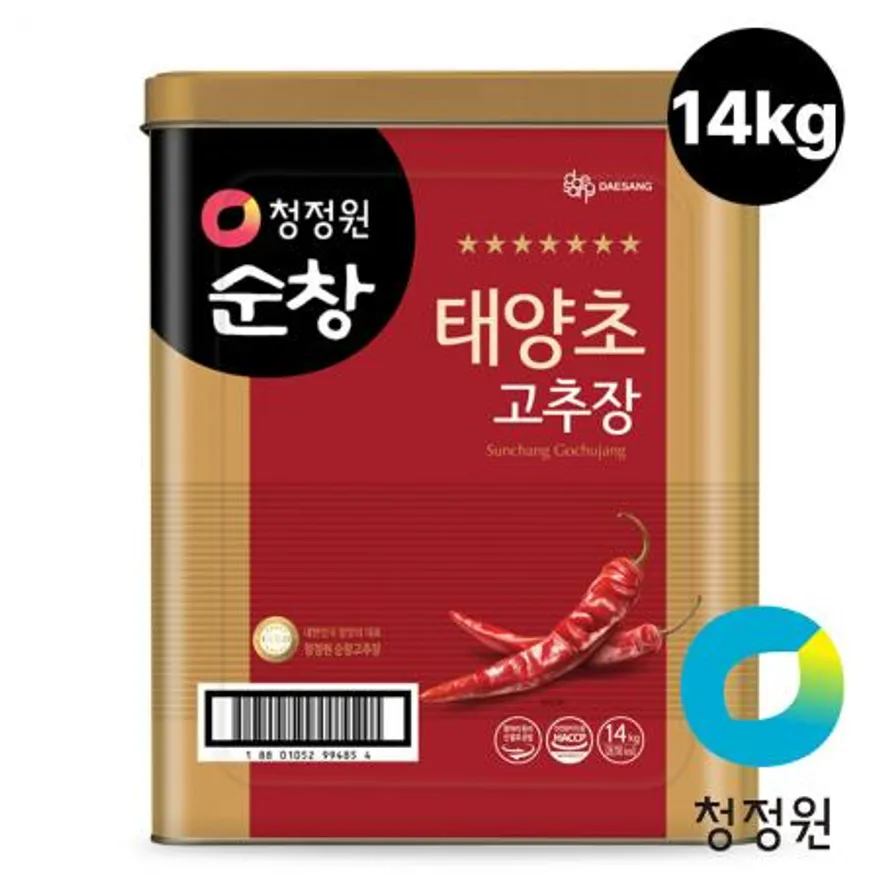 청정원 대용량 순창 태양초 고추장 14kg 이미지