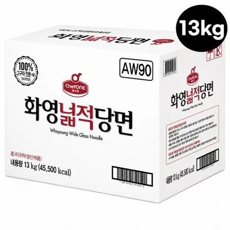 대용량 쉐프원 화영넓적당면 13kg