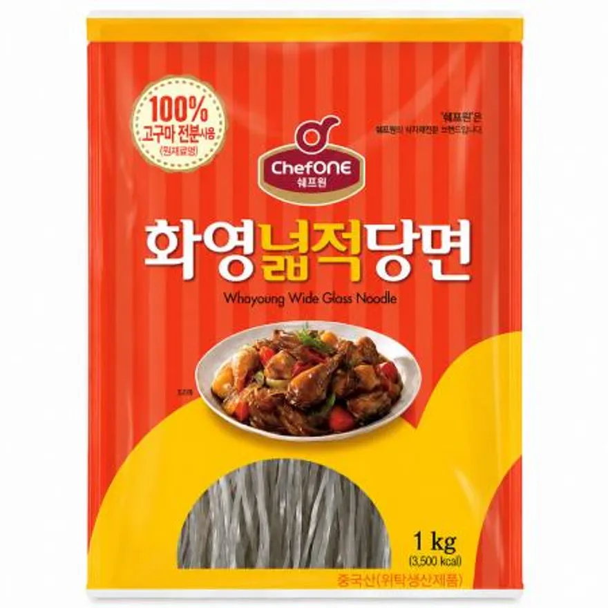 대용량 쉐프원 화영넓적당면 1kg 이미지