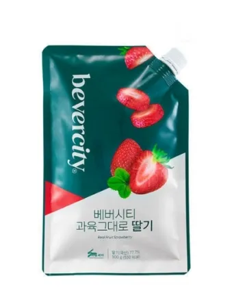 [냉장/세미] 베버시티 과육그대로 딸기 500g
