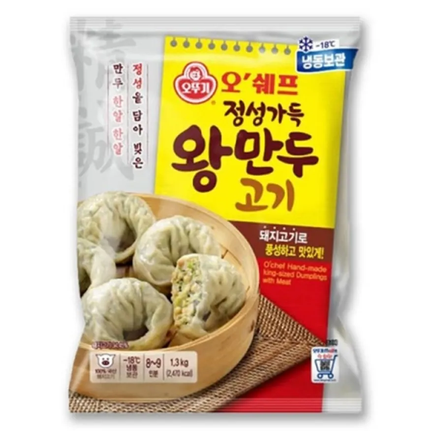 정성가득왕만두(오쉐프/오뚜기/냉동/1.3kg)EA 이미지