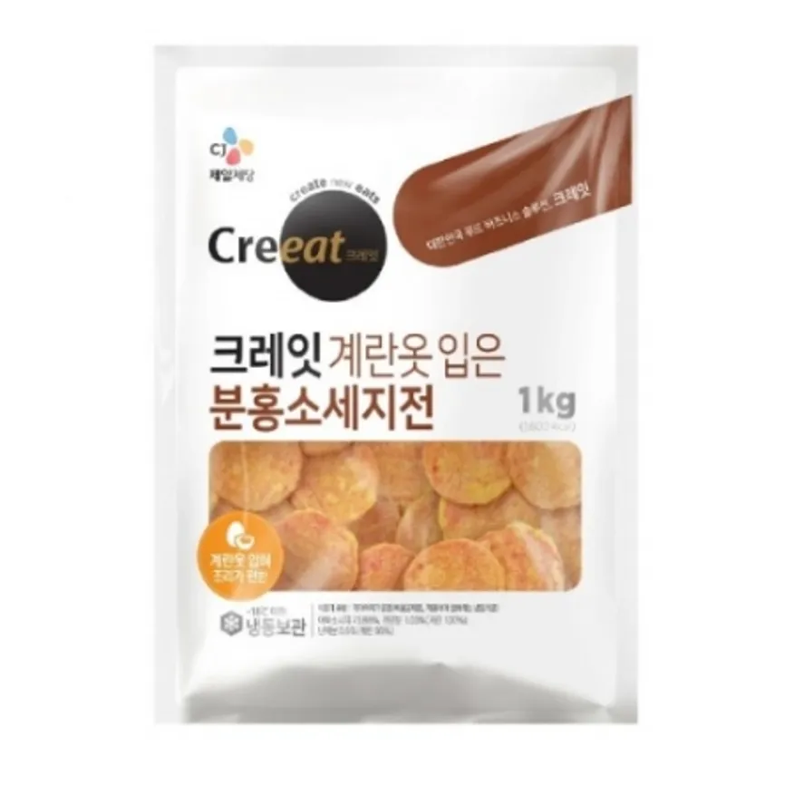 계란옷분홍소세지전(크레잇/1kg/냉동/국내제조)EA 이미지