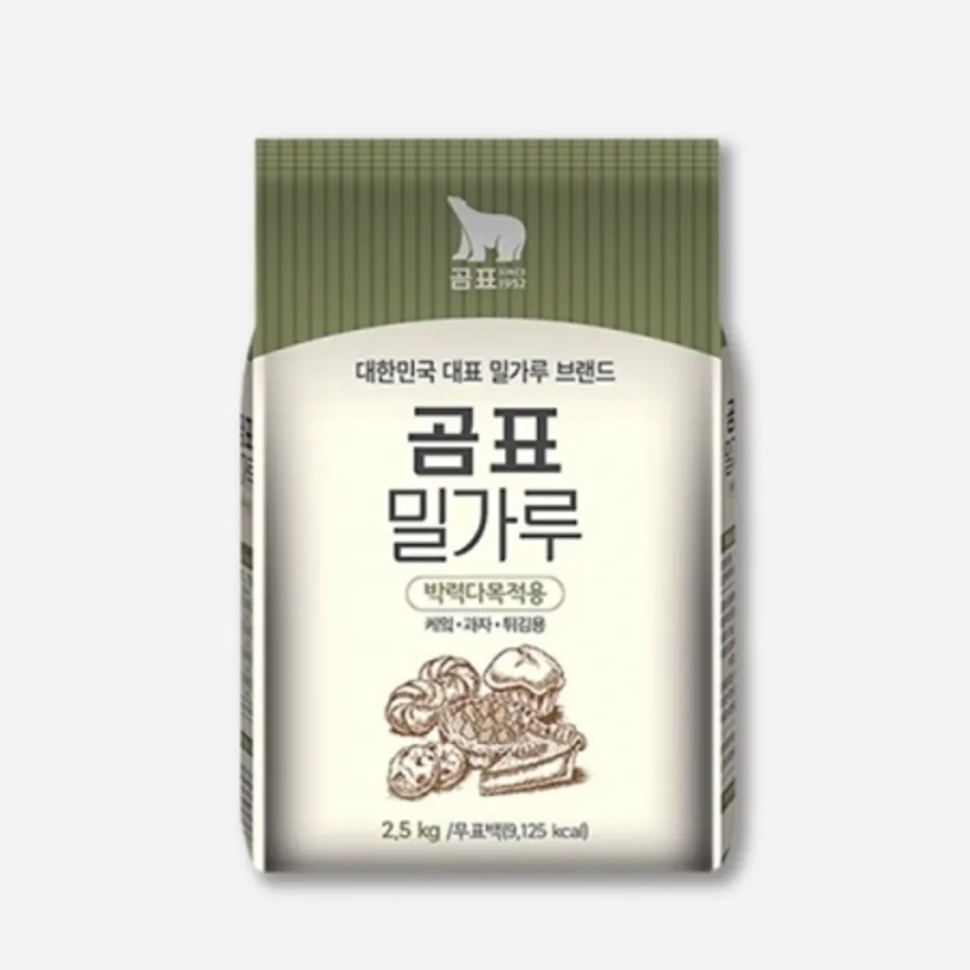 박력분(대한제분/곰표/2500G/실온/국내)EA 이미지