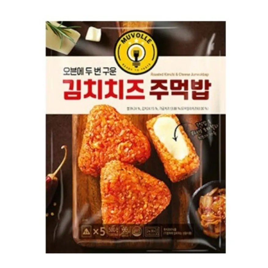 (전자레인지용)김치치즈삼각주먹밥(한성/100g*5입/개별/냉동)EA 이미지
