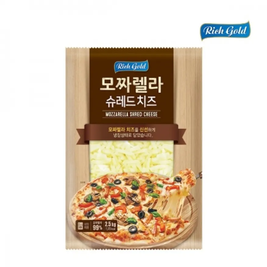 리치 골드 모짜렐라 슈레드 2.5kg(100%) 이미지