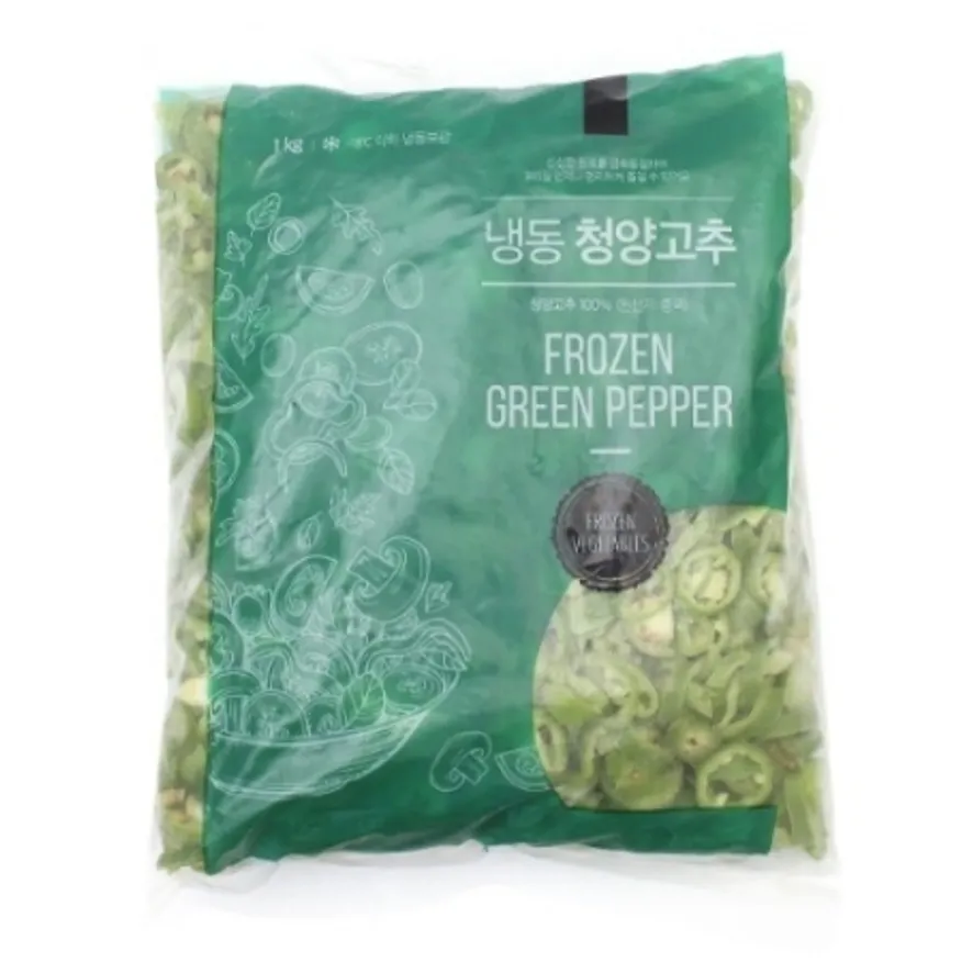 냉동청양고추(저장/글로벌/슬라이스/중국산/면세)1kg 이미지