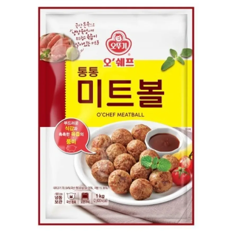 통통미트볼(오쉐프/오뚜기/1kg/냉동)EA 이미지