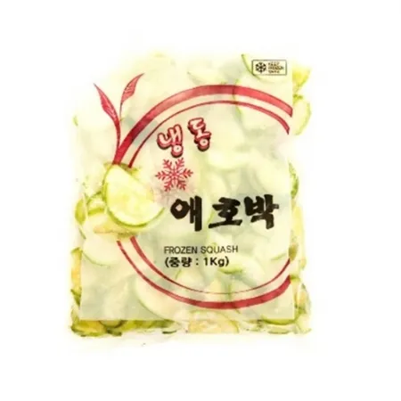냉동애호박(글로벌/반달/슬라이스/IQF/중국산)1kg