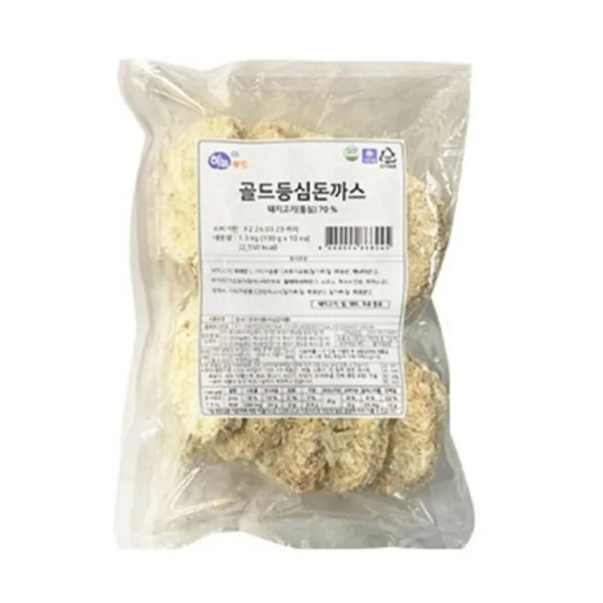 골드등심돈까스(하늘푸드/냉동/130g*10ea/국내산)pak 이미지