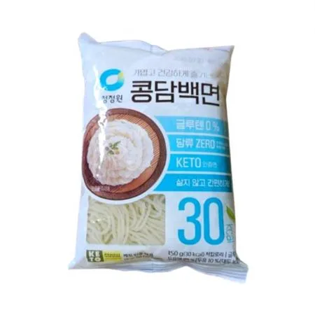 청정원 콩담백면 150g 6개 저당 사리 두부면